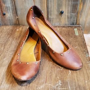Kork Ease Studded Leather Flat